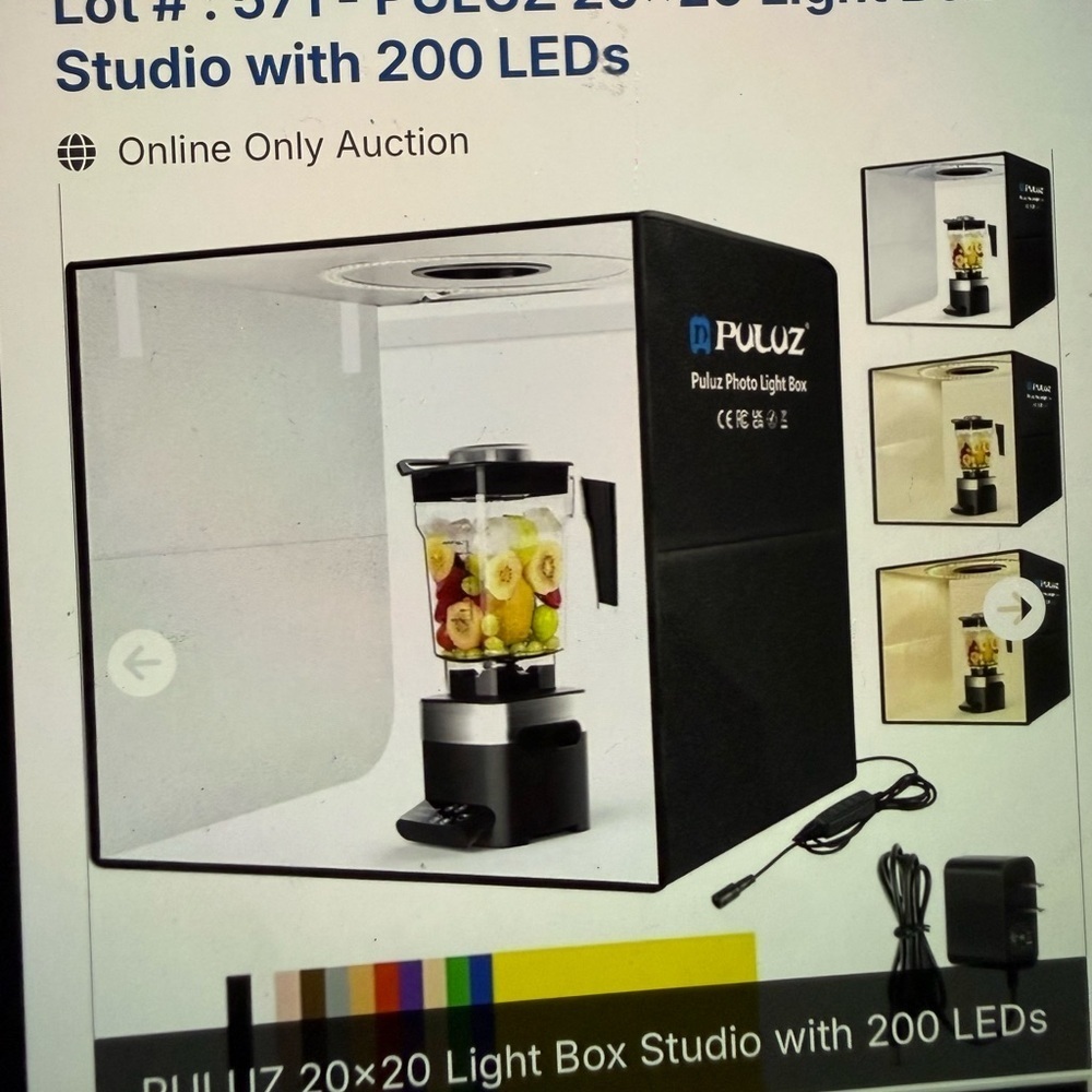 Puluz Photo Light Box Studio with 20 X 20 Lightbox studio with 200 LEDs​​​